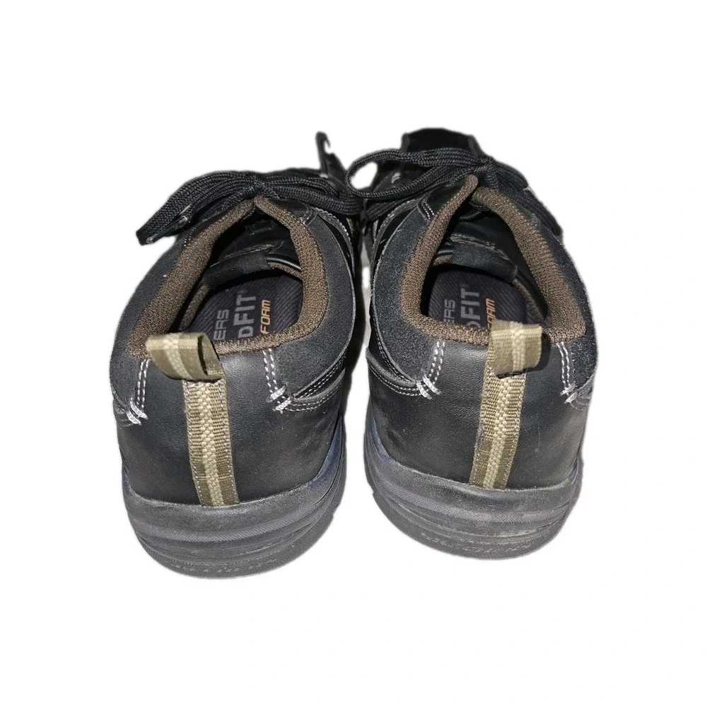 SKECHERS MENS SNEAKERS SHOES 13‎ BROWN LEATHER CASUAL OXFORDS SHOES